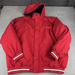 Atlanta Falcons Reebok Winter Jacket Size Mens 2xl Red Vintage Y2k Puffer Warm
